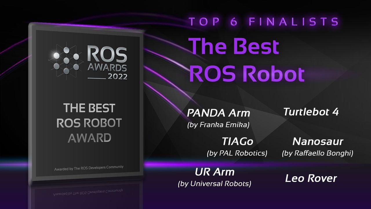 nanosaur finalist on Best ROS robot 2022